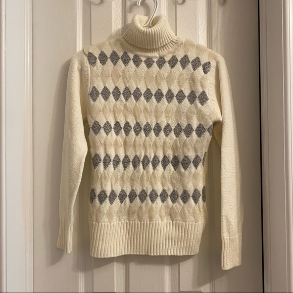 NWOT - Argyle Turtleneck Sweater - Picture 1 of 8